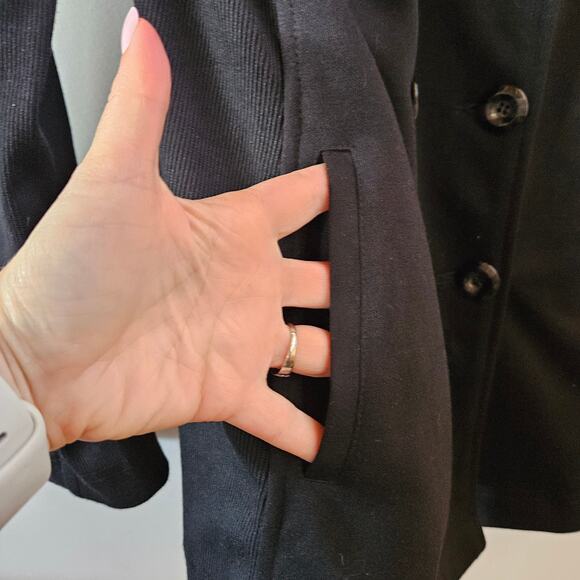 41 Hawthorn Black Button Front Blazer Size S Professional Career Office - Picture 9 of 14